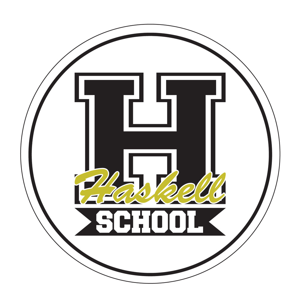 haskell school 5.5" round logo magnet