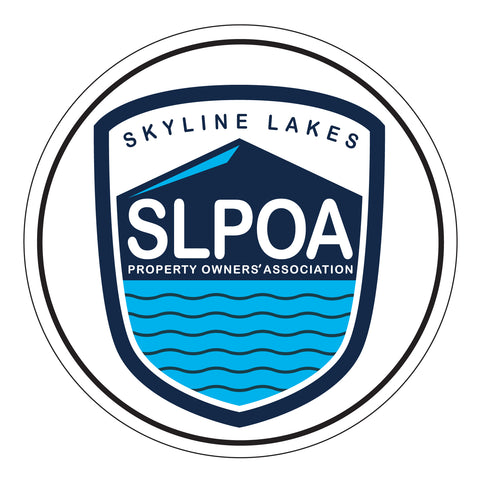 Skyline Lakes Big Summit 24 oz Tritan™ Sport Bottle w/ SLPOA Down Side.