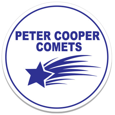 Peter Cooper Comets Royal Short Sleeve Tee w/ Proud Staff on Front