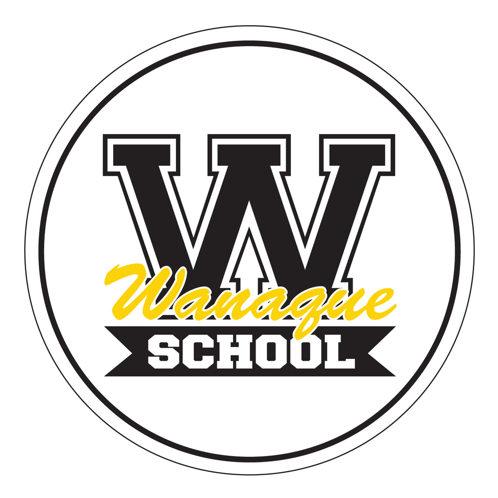 wanaque school 5.5" round logo magnet
