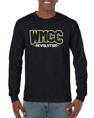 WMCC Black Legging Pants w/ Gold & Silver Spangle Logo down Leg.