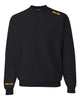 West Milford Fencing Black Crewneck Sweatshirt w/ Large Ribbon Design on Front.