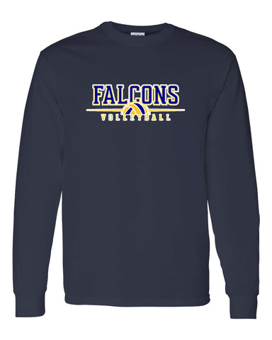 JTHS Volleyball Dyenomite - NAVY Cyclone Hooded Sweatshirt - 854CY w/ Falcons Volleyball V3 Logo on Front