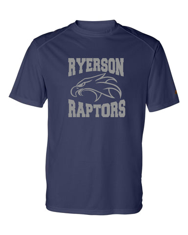 Ryerson School Navy Short Sleeve Tee w/ Logo Design 1 on Front