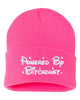 powered by bitchdust embroidered cuffed beanie hat