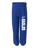 erskine school nublend® sweatpants - 973br - royal blue w/ white logo down leg.