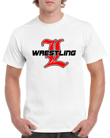 Lakeland Wrestling Heavy Blend Shirt w/ Lakeland Wrestling Sister logo on Front.