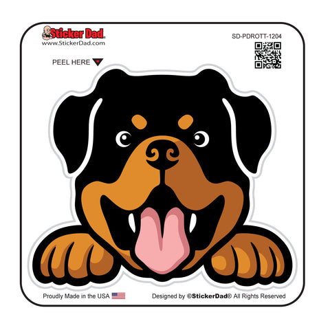 Yorkshire Terrier Peeking 903 Dog Peeking - Full Color Printed Sticker