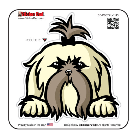 Rottweiler Peeking 1204 Dog Peeking - Full Color Printed Sticker