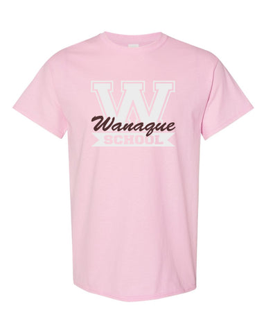 Wanaque School Sportsman Black/Dark Heather Pom-Pom 12" Knit Beanie - SP15 w/ Wanaque School "W" logo Embroideredon Front.