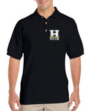 haskell school black short sleeve polo sport shirt w/ haskell school 