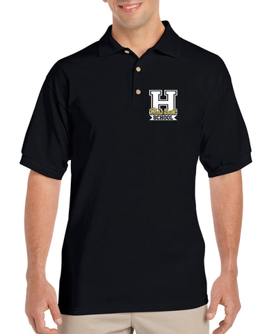 HASKELL School Black Heavy Blend Crewneck Sweatshirt w/ Small Left Chest HASKELL School "Indian" Logo on Front.