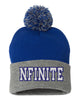 nfinite sportsman - gray & royal pom-pom 12