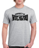 property of west milford new jersey graphic transfer design shirt
