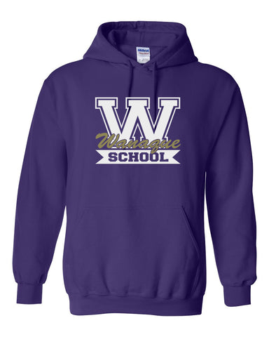 Wanaque School Dyenomite - RAINBOW FLO Blended Hooded Sweatshirt - 680VR w/ WSNJ Design on Front