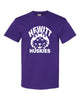 Hewitt Huskies PURPLE Short Sleeve Tee w/ Logo Design 1 on Front