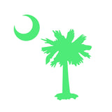 palmetto tree moon sc flag v1 single color transfer type decal