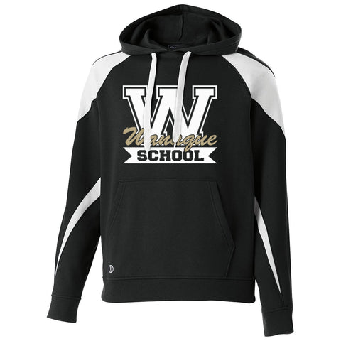 WANAQUE School Black Heavy Blend FULL-ZIP Hoodie w/ Large PROUD STAFF Design on Back.