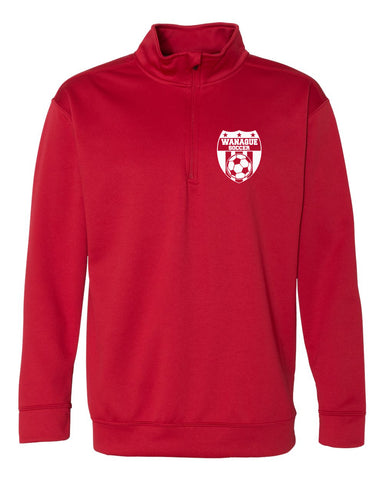 Wanaque Soccer Black Heavy Blend Full-Zip Hoodie with Small Wanaque Soccer Logo on Left Chest..