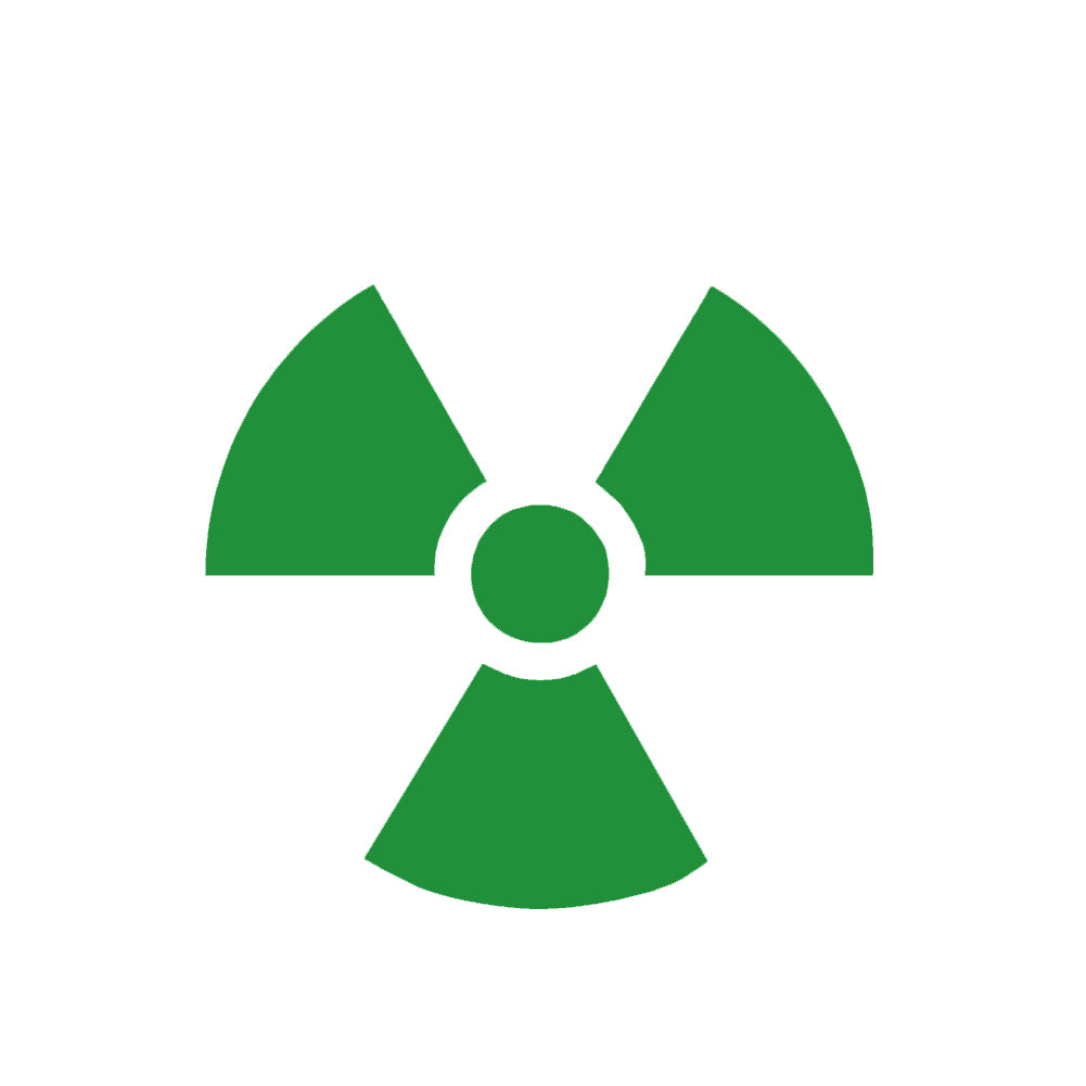 thumbnail image 2 of Nuclear Powered Radioactive Symbol Vinyl Sticker Decal - For EV, Hybrid, Laptop 2 of 6