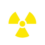 radioactive symbol v1 single color transfer type decal
