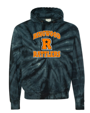 Ringwood Rattlers Black JA Women’s Relay Crewneck Sweatshirt - 8652 w/ 2 Color Rattlers Cheer Vert Design on Front