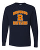 Ringwood Rattlers Black JERZEES - Dri-Power® Long Sleeve 50/50 T-Shirt - 29LSR w/ 2 Color RATTLERS Design on Front