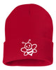 cute bumble bee embroidered cuffed beanie hat