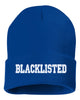 blacklisted embroidered cuffed beanie hat