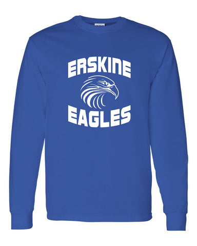 Erskine School Royal Dyenomite - Cyclone Pinwheel Tie-Dyed T-Shirt - 200CY - w/ Logo Design 1 on Front.
