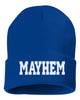 mayhem embroidered cuffed beanie hat