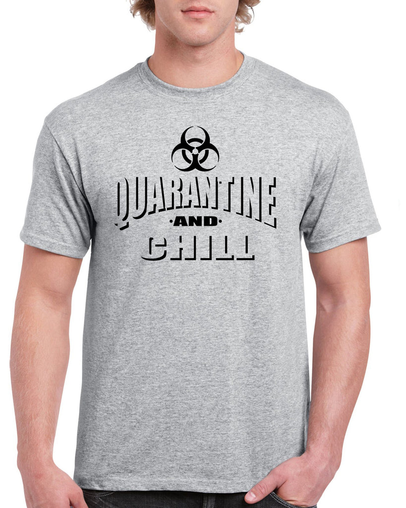 quarantine and chill funny graphic design shirt
