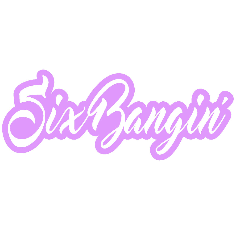 six bangin jdm tuner single color transfer type decal