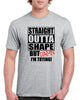 straight outta shape funny graphic design shirt