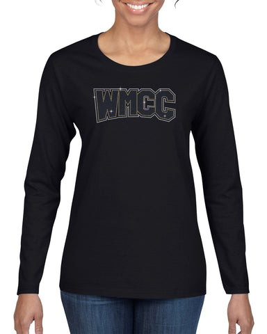WMCC Black Long Sleeve Tee w/ WMCC Logo on Front & MOM on back.