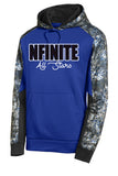 nfinite sport-tek® sport-wick® mineral freeze fleece colorblock hooded pullover w/ nfinite impact design