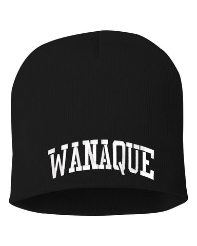 WANAQUE School Black Heavy Blend Hoodie w/ WANAUQE School "Indian" Logo on Front.