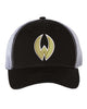 Wanaque Warriors Football Black & White Sportsman - Bio-Washed Trucker Cap - AH80 w/ Warrior W Embroidered on Front.