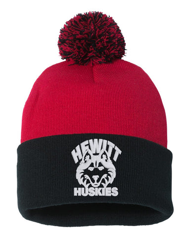 Hewitt Huskies PS Flannel Pants - Red w/ Logo down Leg.