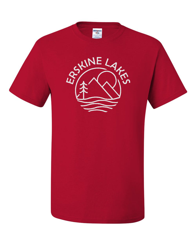 Erskine Lakes JERZEES - Dri-Power® 50/50 T-Shirt - 29MR w/ Erskine Lakes Design on Front.