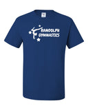 Randolph Gymnastics Short Sleeve Tee w/ Logo Design V1 on Front