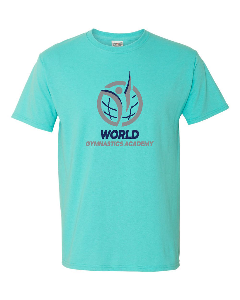 World Gymnastics JERZEES - Dri-Power® 50/50 T-Shirt - 29MR w/ 2 Color Design on Front
