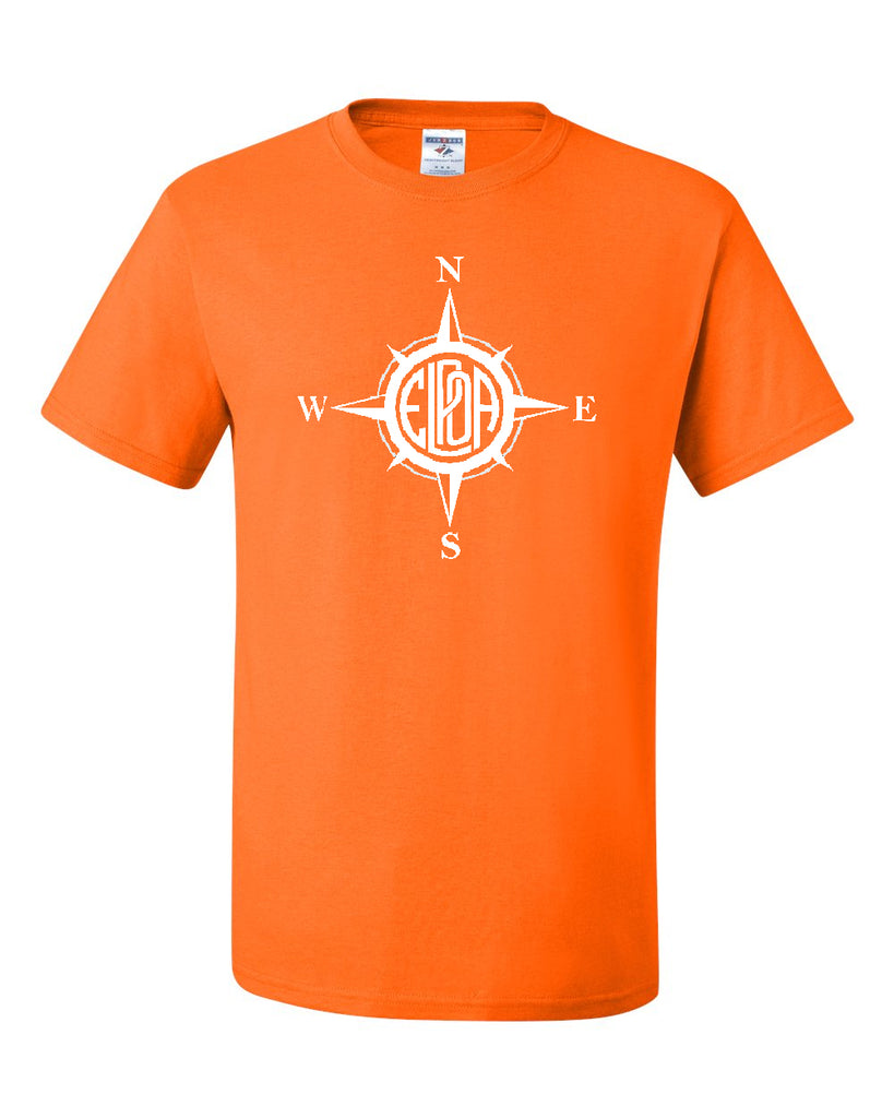 Erskine Lakes JERZEES - Dri-Power® 50/50 T-Shirt - 29MR w/ Compass Design on Front.