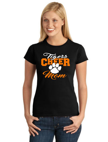 CHEER MOM w/ Jumper V1 Single Color Transfer Type Decal