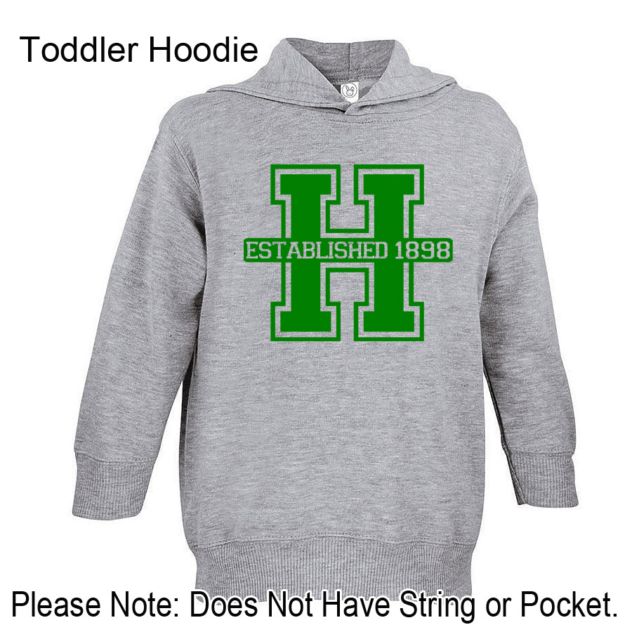 hopatcong hooded sweatshirt w/ large front logo graphic transfer design sweatshirt