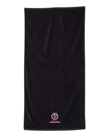 World Gymnastics Black Badger Compression Shorts - 2629 w/ 2 Color Stack Design