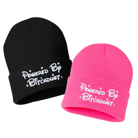 Blessed Script Embroidered Cuffed Beanie Hat