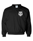 wanaque soccer black micro poly windshirt w/ small wanaque soccer logo on left chest