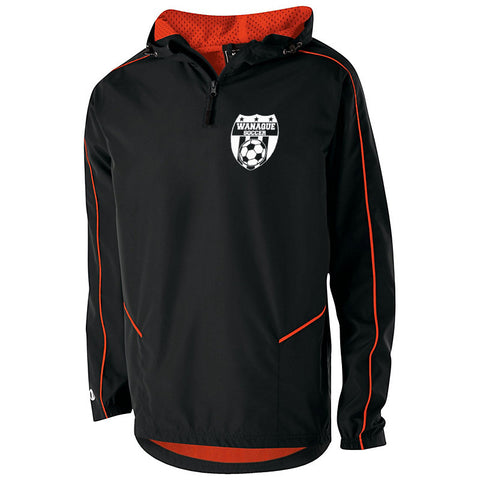 Wanaque Soccer Black Micro Poly Windshirt w/ Small Wanaque Soccer Logo on Left Chest
