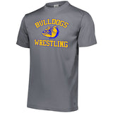 butler wrestling gray attain wicking set-in sleeve tee w/ large front 2 color design